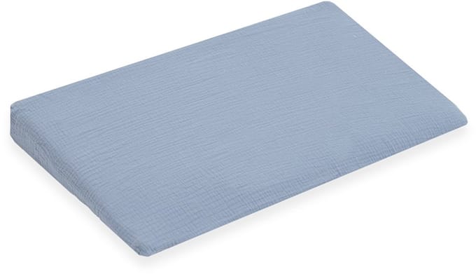New Baby mousseline wigkussensloop 59x37 cm blauw - Kussensloop