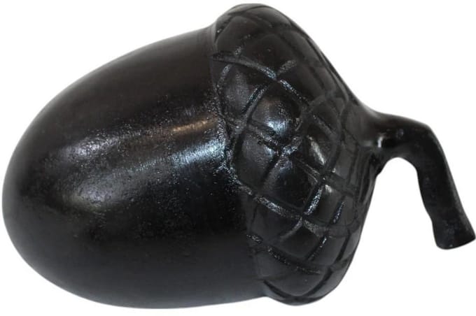 Deco4yourhome®- Decoratieve Eikel - Maat L - Metaal - Zwart