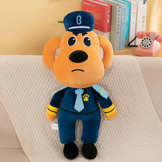 30cm Sheriff Labrador Knuffel Hond Pop Anime Veiligheid Sergeant Cadeau voor Verjaardag Kerst orange