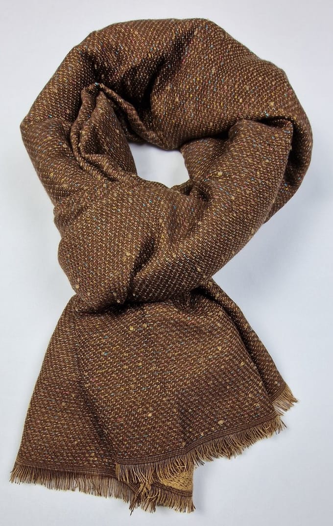 Wintersjaal met gekleurde glitters en 2 kanten / kleuren