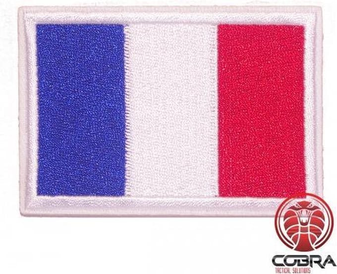 Vlag Frankrijk geborduurde patch embleem | Strijkpatch embleemes | Military Airsoft