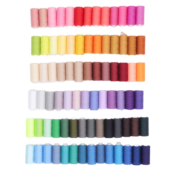Naaigaren Set 400 Yards 80 Kleuren Polyester Naaimachinegaren voor DIY Handstikken beige