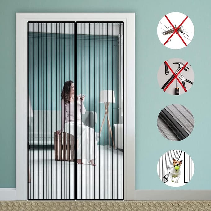 Solidchoice - Magnetisch Vliegenraam voor Deur en Raam 75 x 220 cm