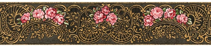 Klassiek bloemen behangrand 340741