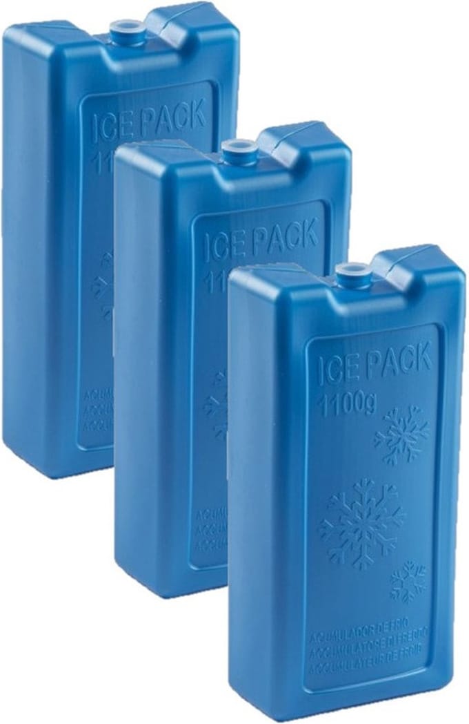 PlasticForte Koelementen - 6x stuks - 1,1 kg - 22 x 11 x 5 cm - extra groot