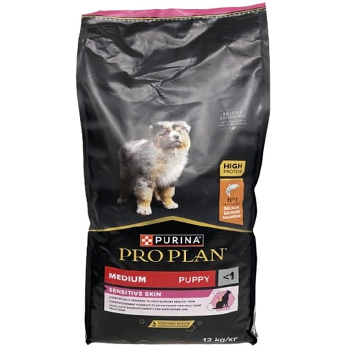 PURINA® PRO PLAN® Sensitive Skin Medium Puppy - Hondenvoer - Zalm - 12 kg