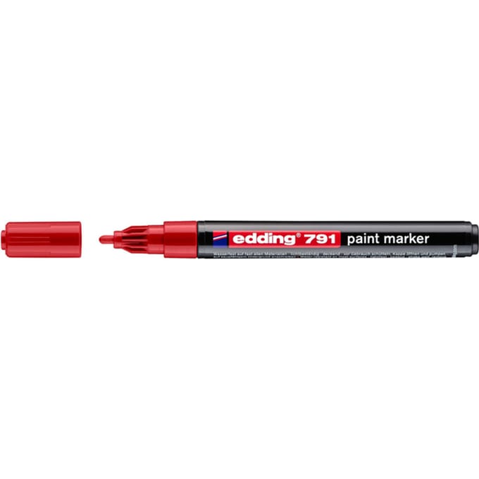 Edding 791 Marker op oliebasis, rond, 1-2 mm, rood
