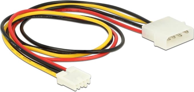 Molex (m) - Floppy (v) voedingskabel - 0,40 meter