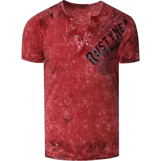 V-hals T-shirt met logo-print aan de zijkant