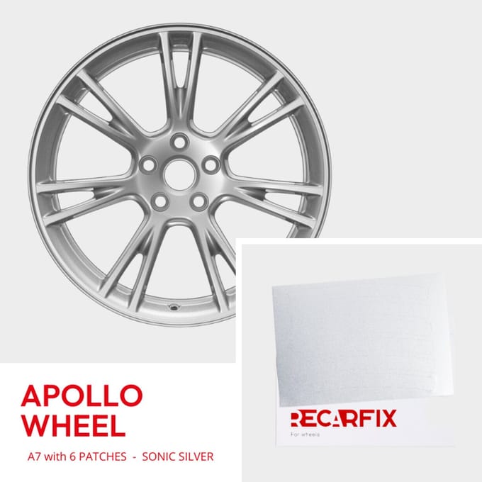 Tesla Model Y - Velgschade patch Apollo Wheel Sonic Silver