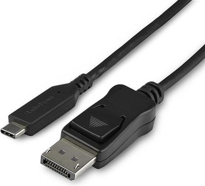 StarTech.com 3.3 ft. (1 m) - USB-C Aan DisplayPort adapter Cable - 8K - HBR3 - Extern Video AV / multimedia paneel - Zwart