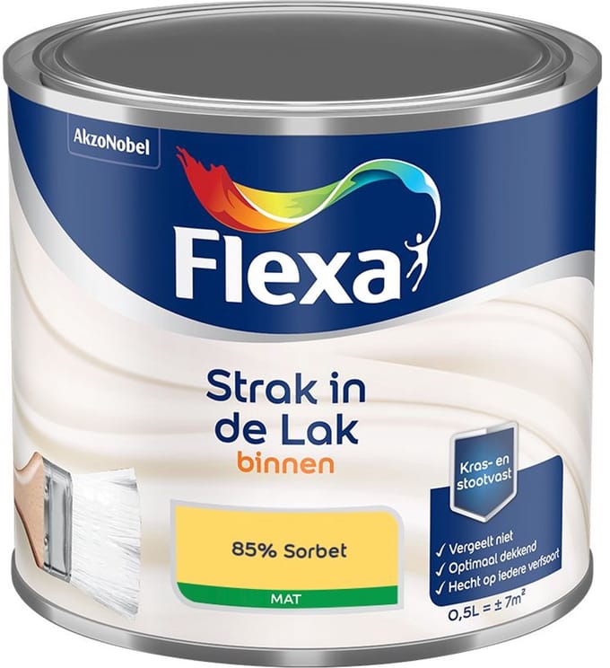 Flexa - Strak In De Lak Binnenlak Mat - 85% Sorbet - Mengverf - 500 Ml