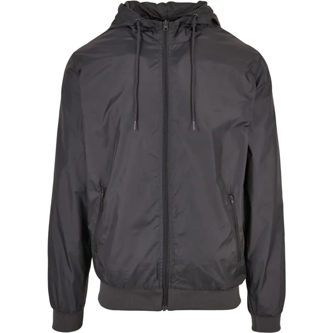 Build your Brand Windrunner Jacket BY016 - Dark Shadow/Dark Shadow - XL