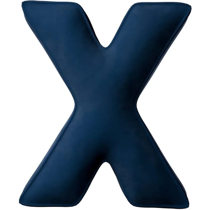 Kussen letter x Yellow Tipi Posh Velvet