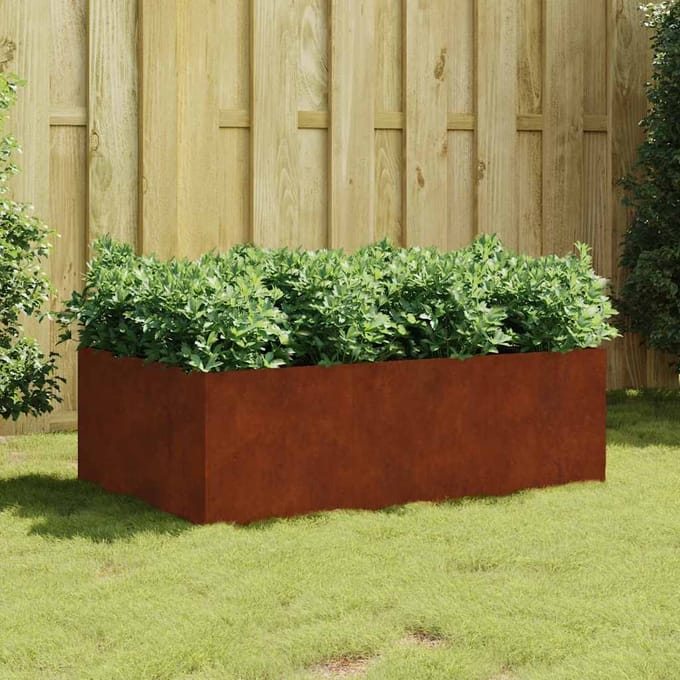 vidaXL - Plantenbak - verhoogd - 120x80x40 - cm - cortenstaal