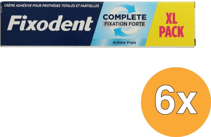 Fixodent Complete Sterke Fixatie Kleefpasta Original Fresh - 6 x 70 gram - XL verpakking