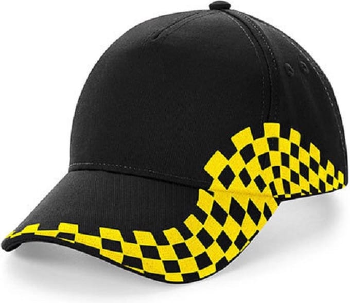 Eizook Unisex Grand Prix Baseball Cap - Zwart - Geel