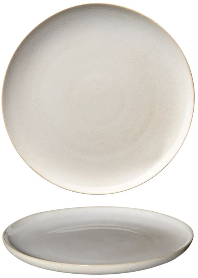 Asa Selection Ontbijtborden Saisons Sand - Dessertborden Breakfast Plate - Aardewerk - Crème - Vaatwasserbestendig Stapelbaar - Ø 21 cm 4 Stuks