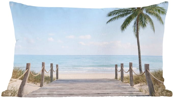 Sierkussens - Kussentjes Woonkamer - 60x40 cm - Palmbomen - Pad - Horizon