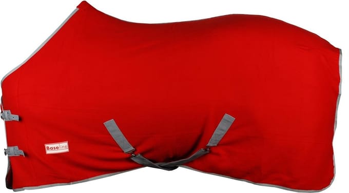 Baseline Polar Fleecedeken - Paardendeken - Maat: 155 - Rood - Fleece