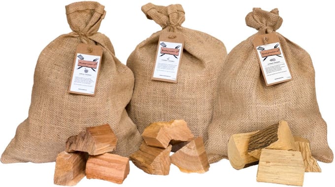 Fruitbomenhout Chunks Assortiment | Appel, Kersen, Perzik | BBQ | Rookhout | Kadopakket
