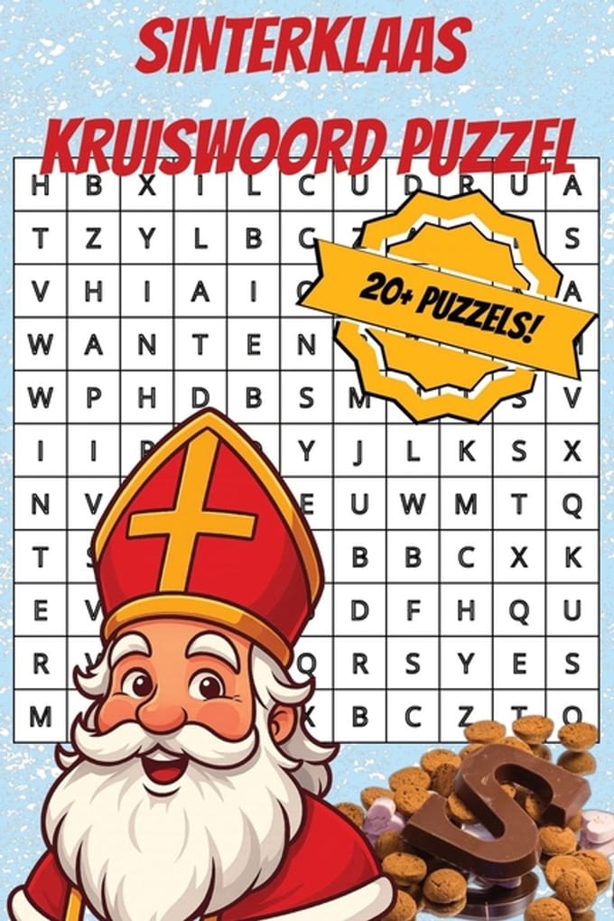 Sinterklaas Kruiswoord Puzzel Boek voor kinderen