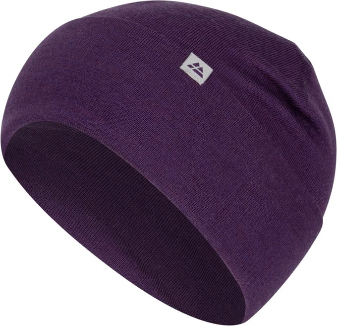 DANISH ENDURANCE Ridge Beanie van Merinowol - voor Heren & Dames - Paars