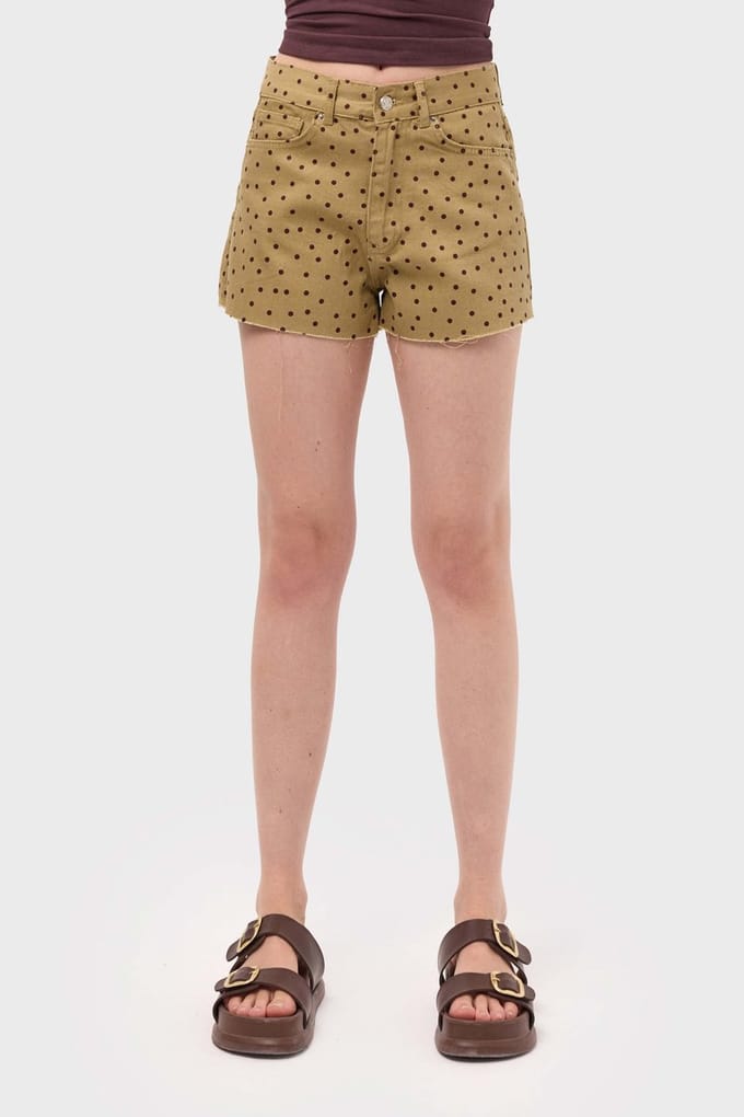 It's Basic - POLKA MINI DENIM SHORT