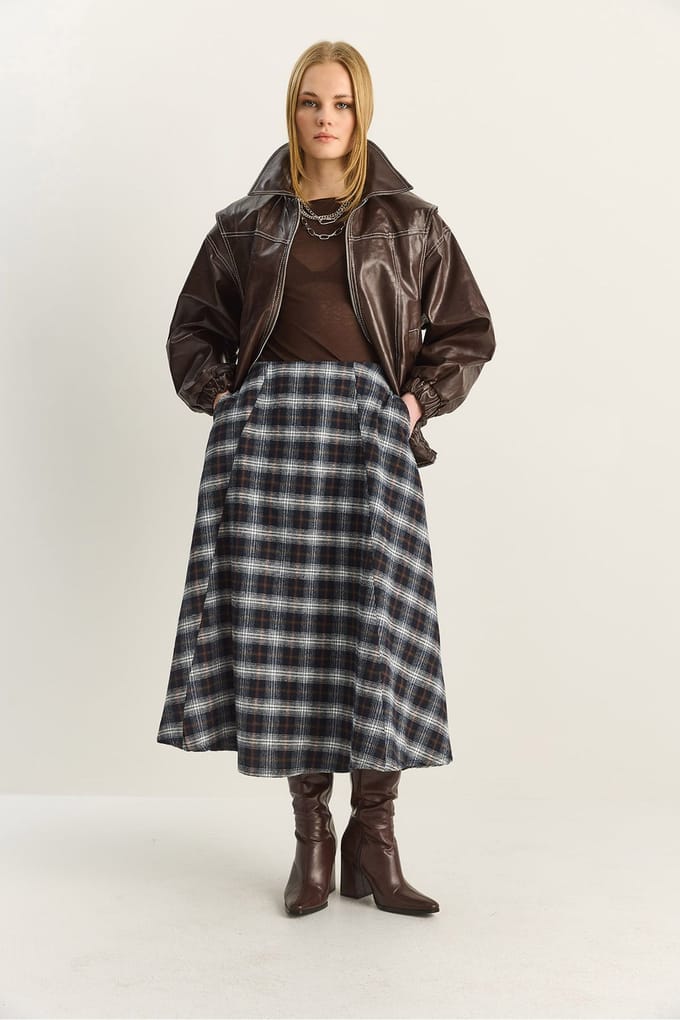 Hoge Taille Midi Rok
