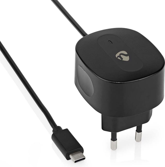 Nedis Oplader - 15 W - 1x 3.0 A - Outputs: 1 - USB-C Kabel - 1.50 m - Single Voltage Output - Zwart