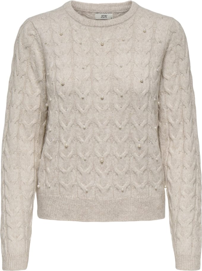 Jacqueline de Yong carmen l/s o-neck pearl pullover 15347819 birch