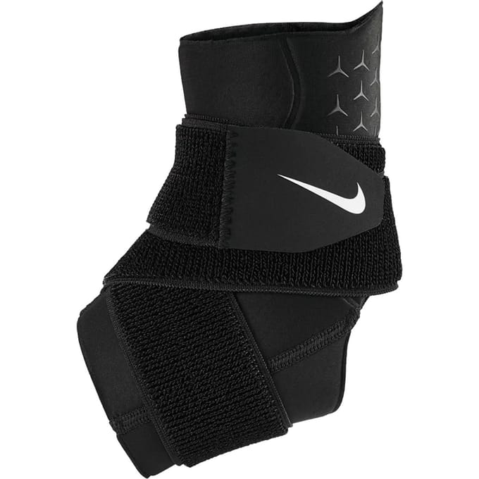 Nike Pro compressie-enkelbandage (Zwart/Wit)