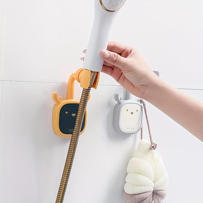 1 Stuk Zonder Boren Douchehouder Universele Verstelbare Douchezitting Badkamer Douche Accessoires white