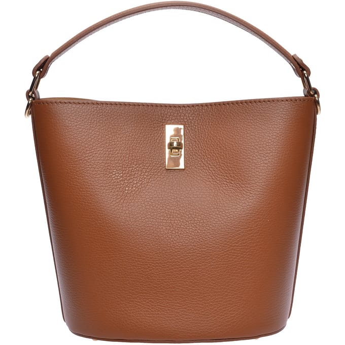 Luisa Vannini Brown Rundleer Tas