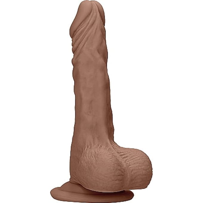 Shots - RealRock Dong met Testikels - 17 cm tan