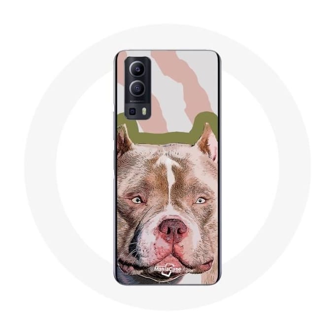 Vivo Y72 hoesje Bruin Pitbull Hond bruin