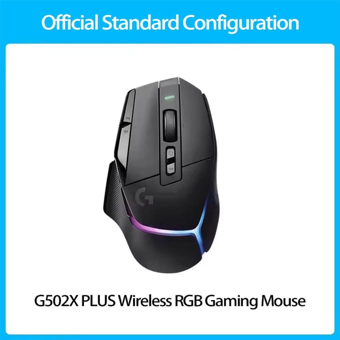 Logitech G502 X PLUS Lightspeed Gamingmuis RGB Vloeiend Lichteffect Hero25K Sensor zwart
