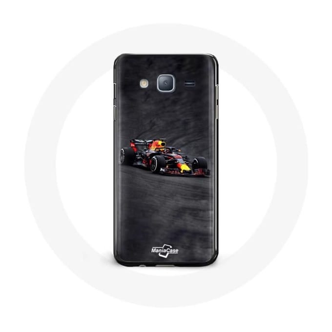 Coque pour Samsung Galaxy J3 Formule 1 Max Verstappen F1 noir rouge et jaune