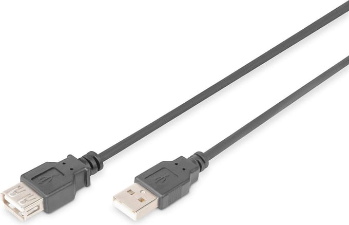 Digitus Usb 2.0 Verlengkabel Voor Computer, Laptop En Printer, 5 Meter, Snelle Overdracht