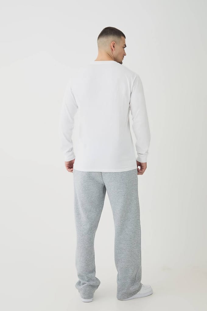 Tall Essential Straight Fit Joggers | Grey Marl | Size Medium