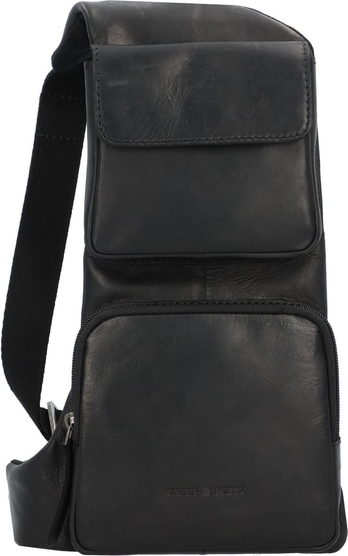 Greenburry Pure Black Leder 30 cm - black
