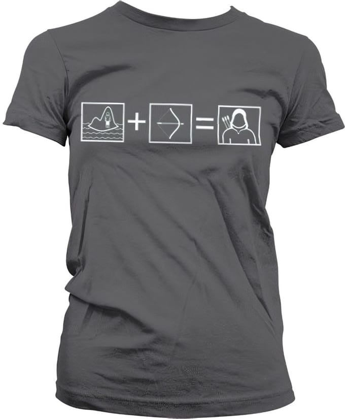Arrow Riddle Girly T-shirt voor dames, donkergrijs
