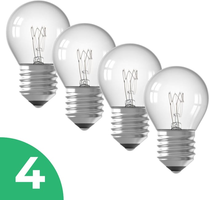 Trixline Kogel Gloeilamp E27 - 25W - Warm Wit Licht (2700K) - 215 lm - 1 jaar - Dimbaar - 4 stuks