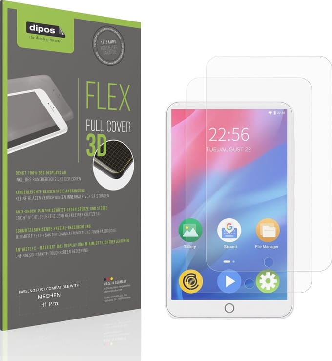 dipos FLEX – 2x Matte Screenprotector geschikt voor MECHEN H1 Pro | Volledige Schermbescherming | Case-Friendly