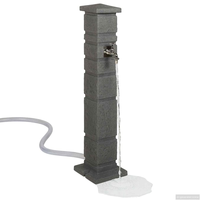 vidaXL - Tuin - Tank - Antraciet - 26 - x - 26 - x - 101 - cm - PE