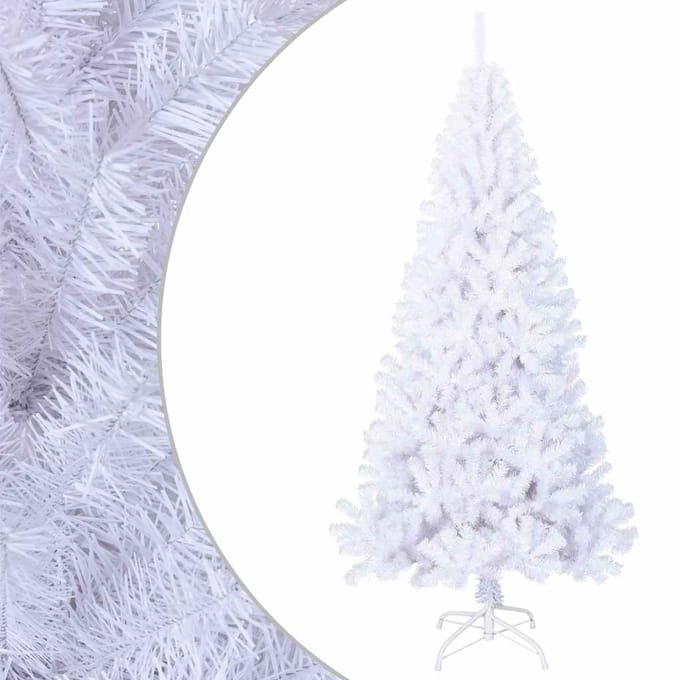 vidaXL - Kunstkerstboom - met - dikke - takken - 180 - cm - PVC - wit