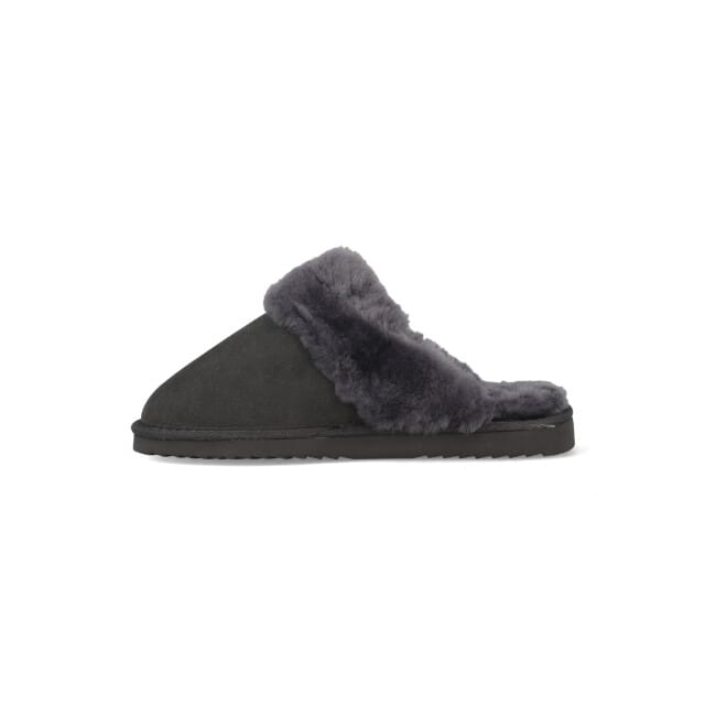 Warmbat Flurry Suede Dames Pantoffels - Dark grey - Maat 36