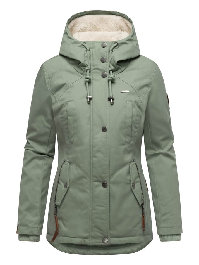 Marikoo dames winterjas met teddyfleece voering & capuchon