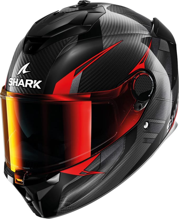 Shark Spartan GT Pro Kultram Carbon Zwart Rood Integraalhelm - Helm
