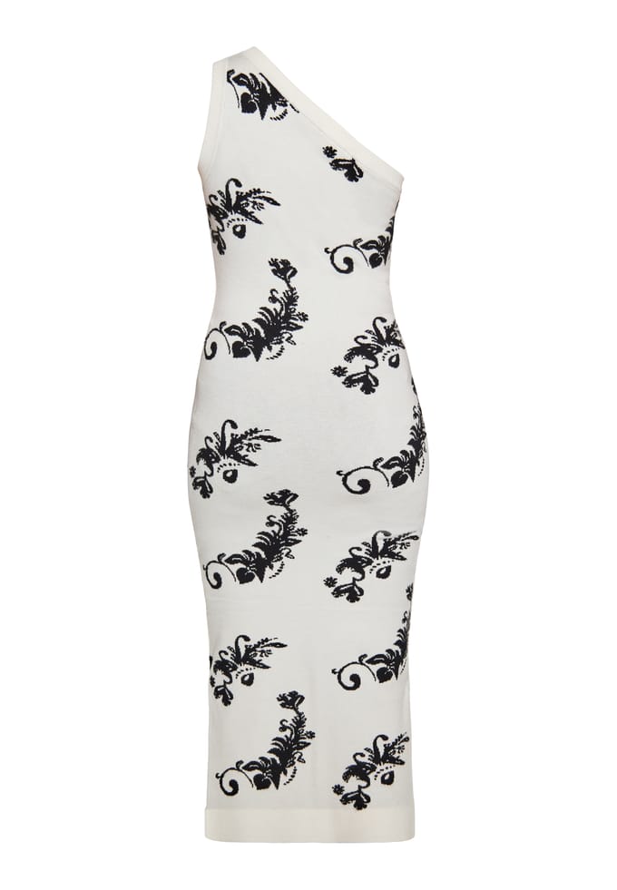 IZIA Jurk Dames wol wit zwart